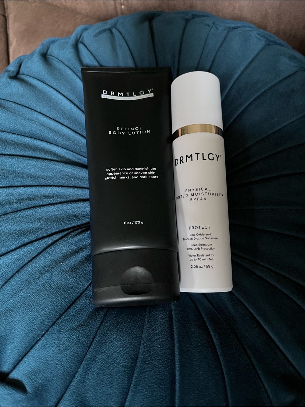 DRMTLGY Retinol Body Lotion & Physical Tinted Moisturizer - Black & White